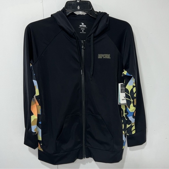 Rip Curl High Tide UV Zip Through Long Sleeve Rash Vest, SMALL - Picture 2 of 13